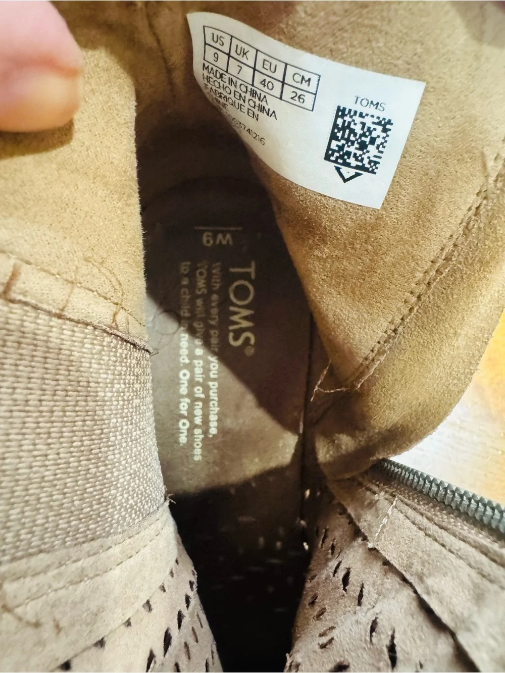 Toms Majorca Perforated Suede Bootie Size 9
